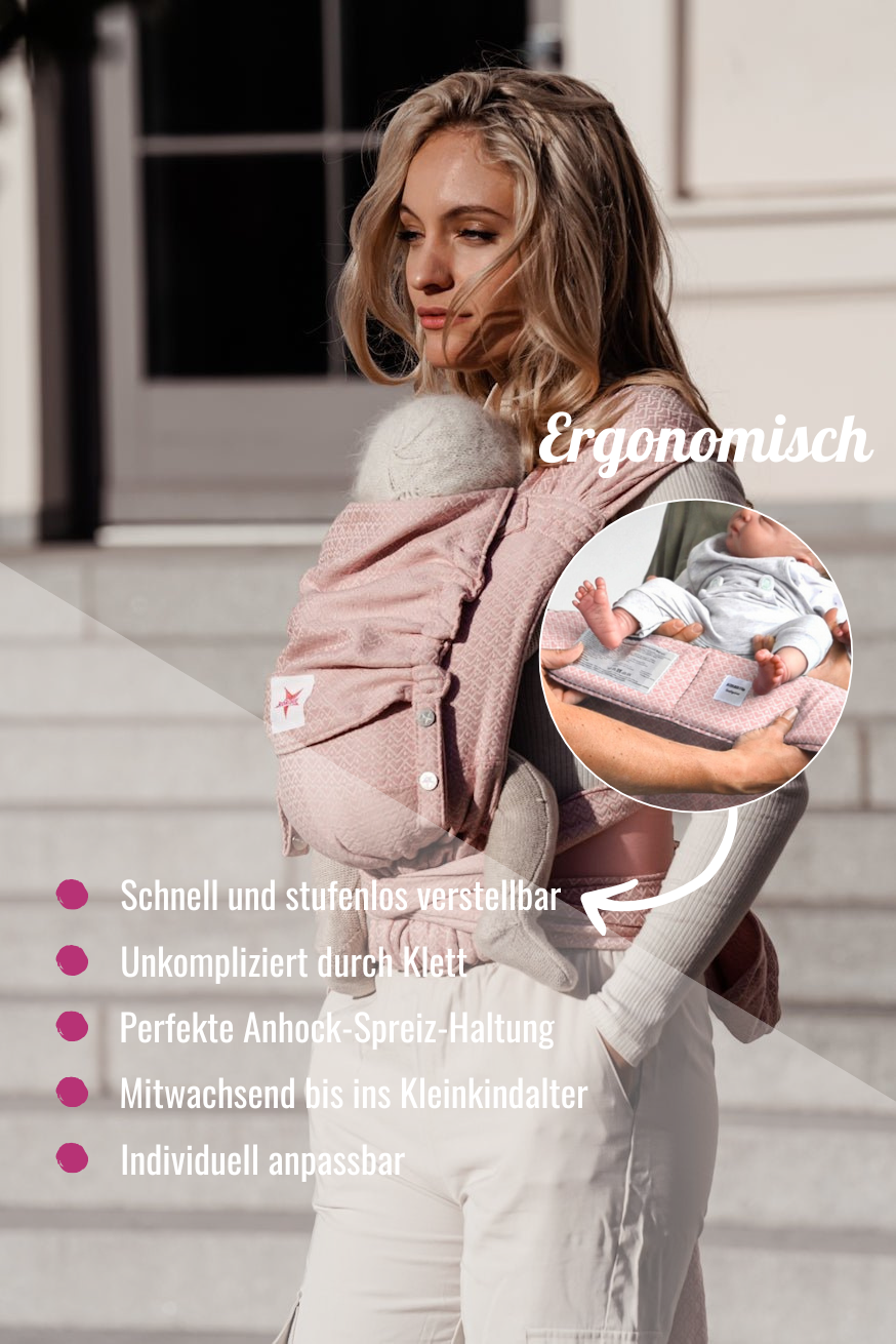 baby carrier WrapStar Heart2Heart Rosé