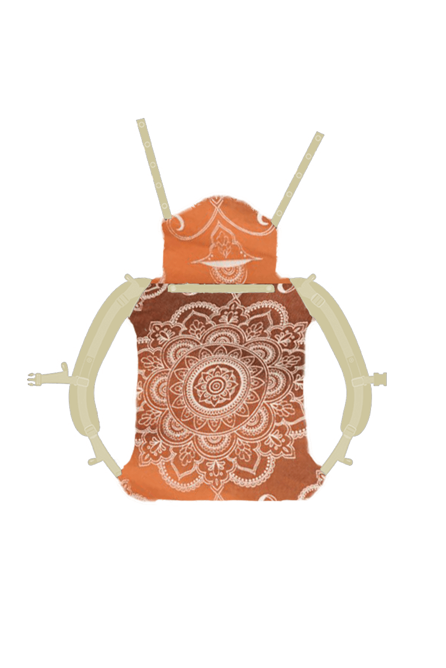 Baby Carrier Onbu Mandala Latte Macchiato x Bamboo reverse - KOKADI