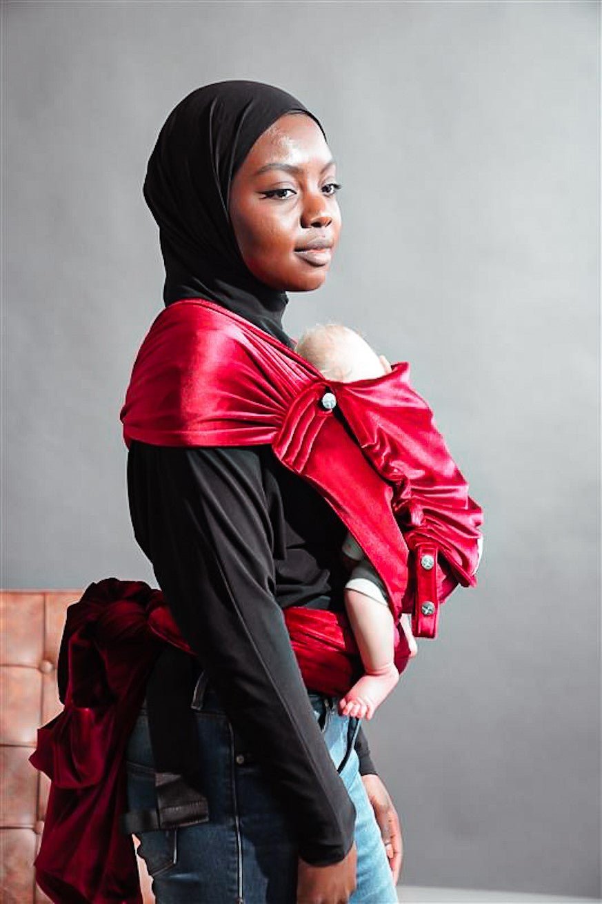 Baby Carrier WrapStar Velvety soft ruby ​​- KOKADI