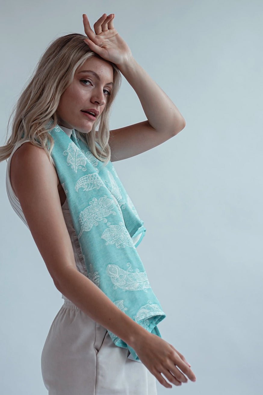 Cuddly towel mandala feathers Alexandra - KOKADI